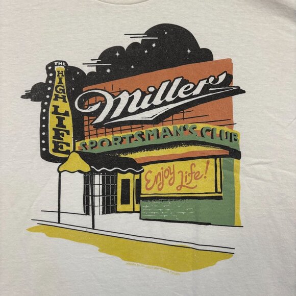 Miller High Life “Enjoy Life” Oversized Graphic Beer T-Shirt Size XXL - Picture 2 of 4